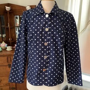 Chicos snap front jacket top
